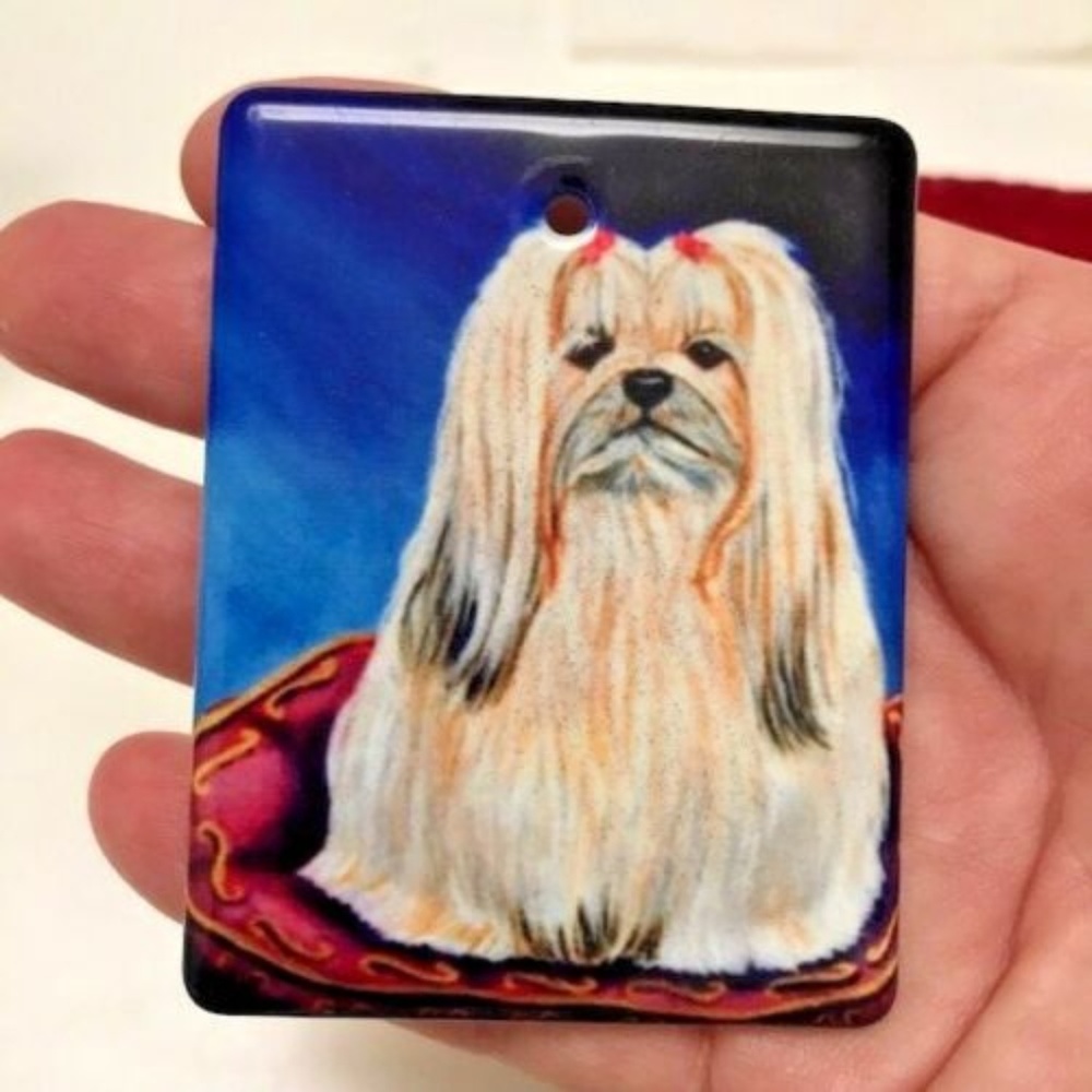 Lhasa Apso Ornament Handmade Dog Christmas Holiday